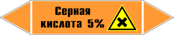 Маркировка трубопровода "серная кислота 5%" (k23, пленка, 126х26 мм)" - Маркировка трубопроводов - Маркировки трубопроводов "КИСЛОТА" - Магазин охраны труда ohranatruda-shop.ru
